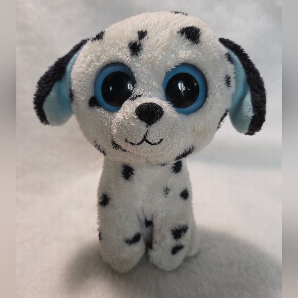 FETCH Beanie Boos Dalmatian Dog White with Black and Blue NO TAGS